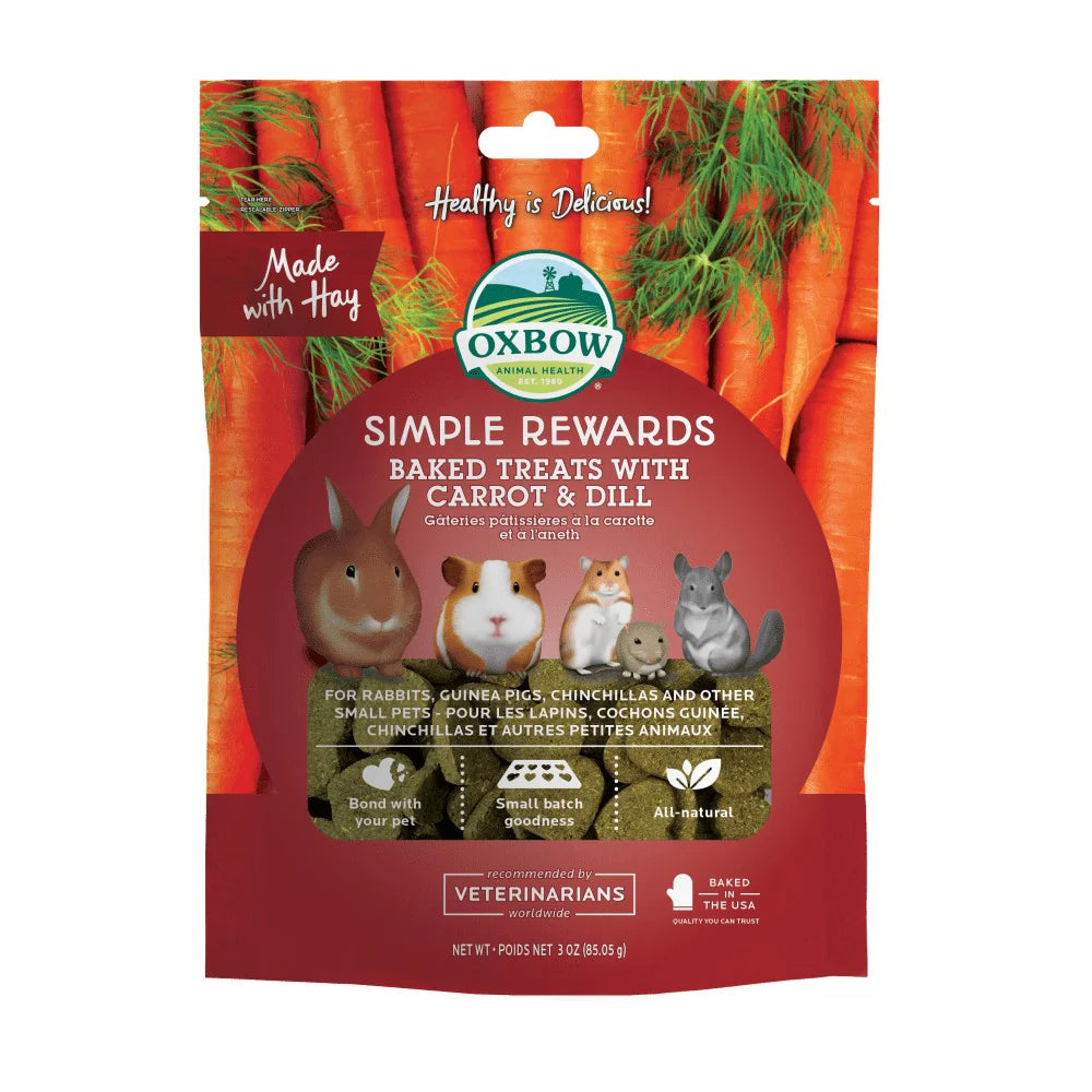 Oxbow Simple Rewards Baked Treats with Carrot & Dill - 85g