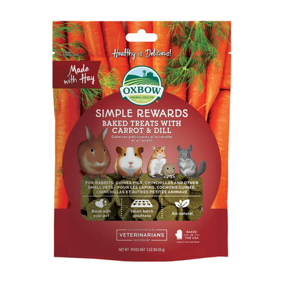 Oxbow Simple Rewards Baked Treats with Carrot & Dill - 85g
