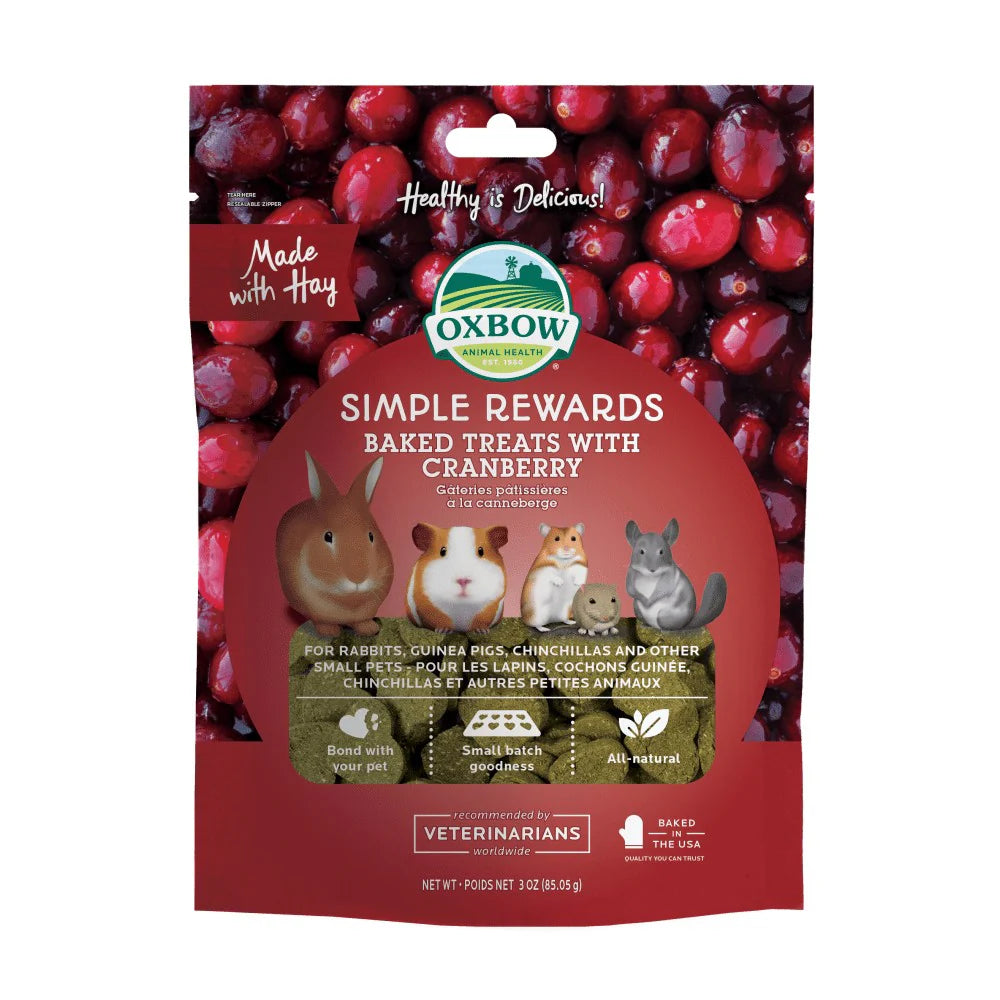 Oxbow Simple Rewards Baked Treats with Cranberry - 85g