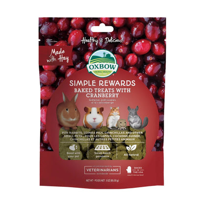 Oxbow Simple Rewards Baked Treats with Cranberry - 85g