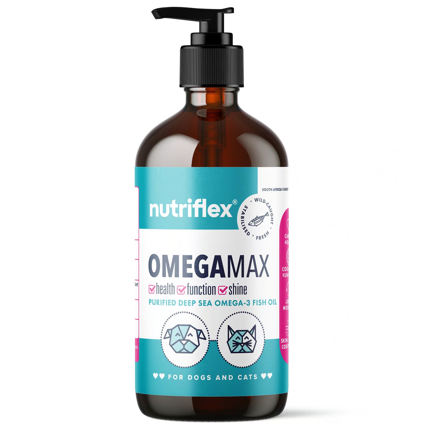 OmegaMax Omega-3 Liquid Fish Oil for Dogs & Cats 250ml