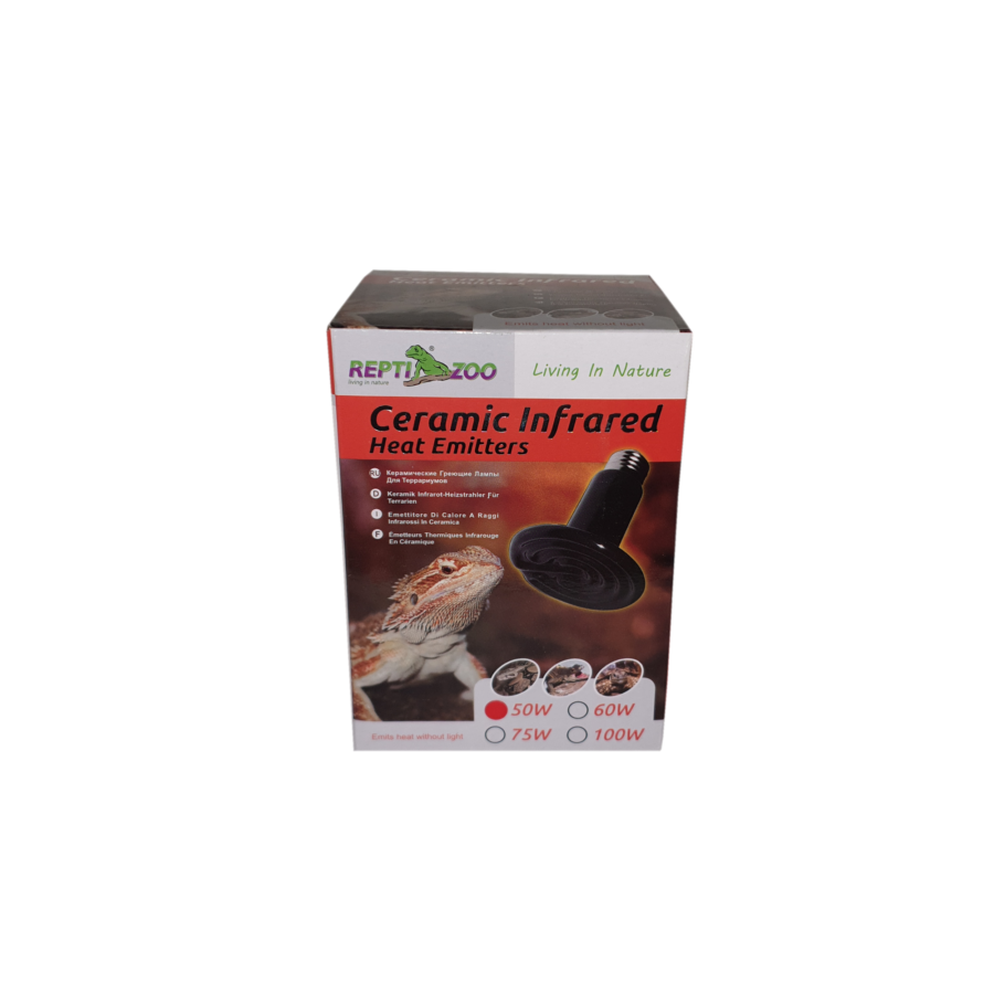 Repti Zoo Ceramic Infrared Heat Emitter (Black)