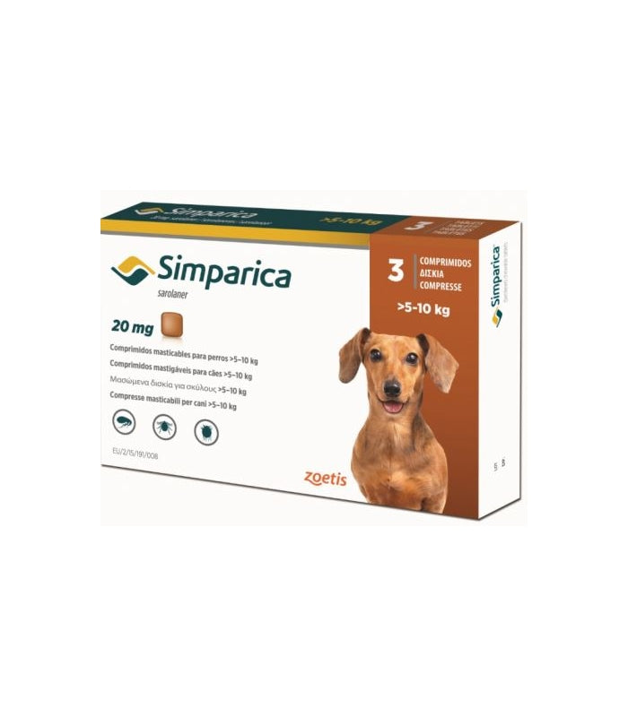 Simparica 20MG TABS 3'S (5.1kg - 10kg)