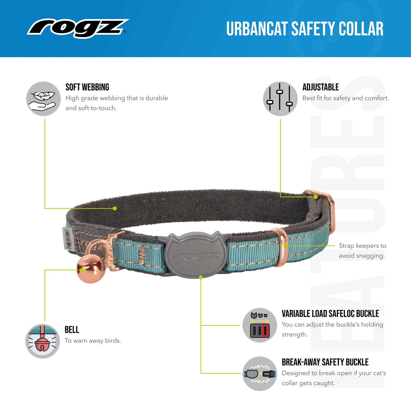 Rogz Urbancat Safety Collar
