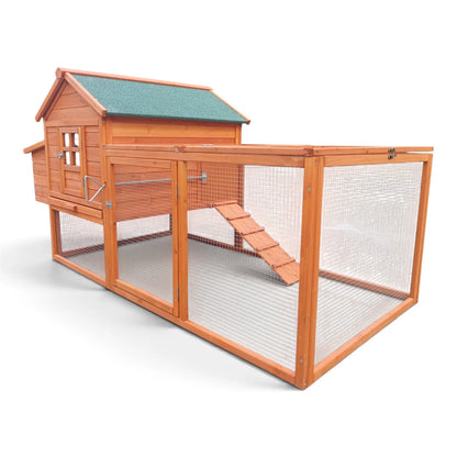 Delta Wooden Chicken Coop with Enclosed Run