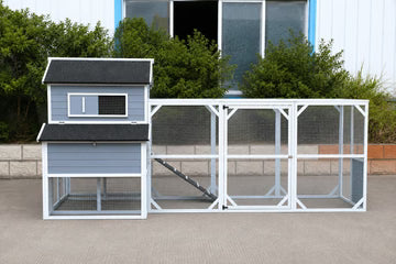 Delta Large Wooden Chicken Coop with Enclosed Run