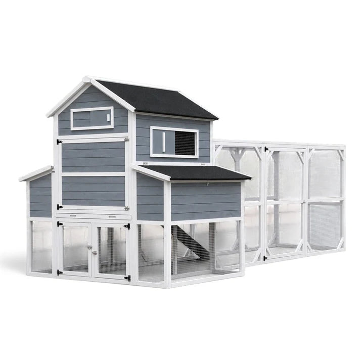 Delta Large Wooden Chicken Coop with Enclosed Run