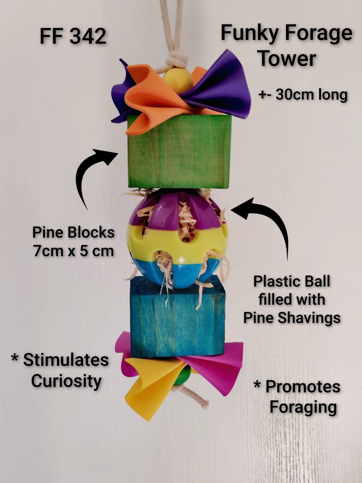 Funky Forage Tower Bird Toy