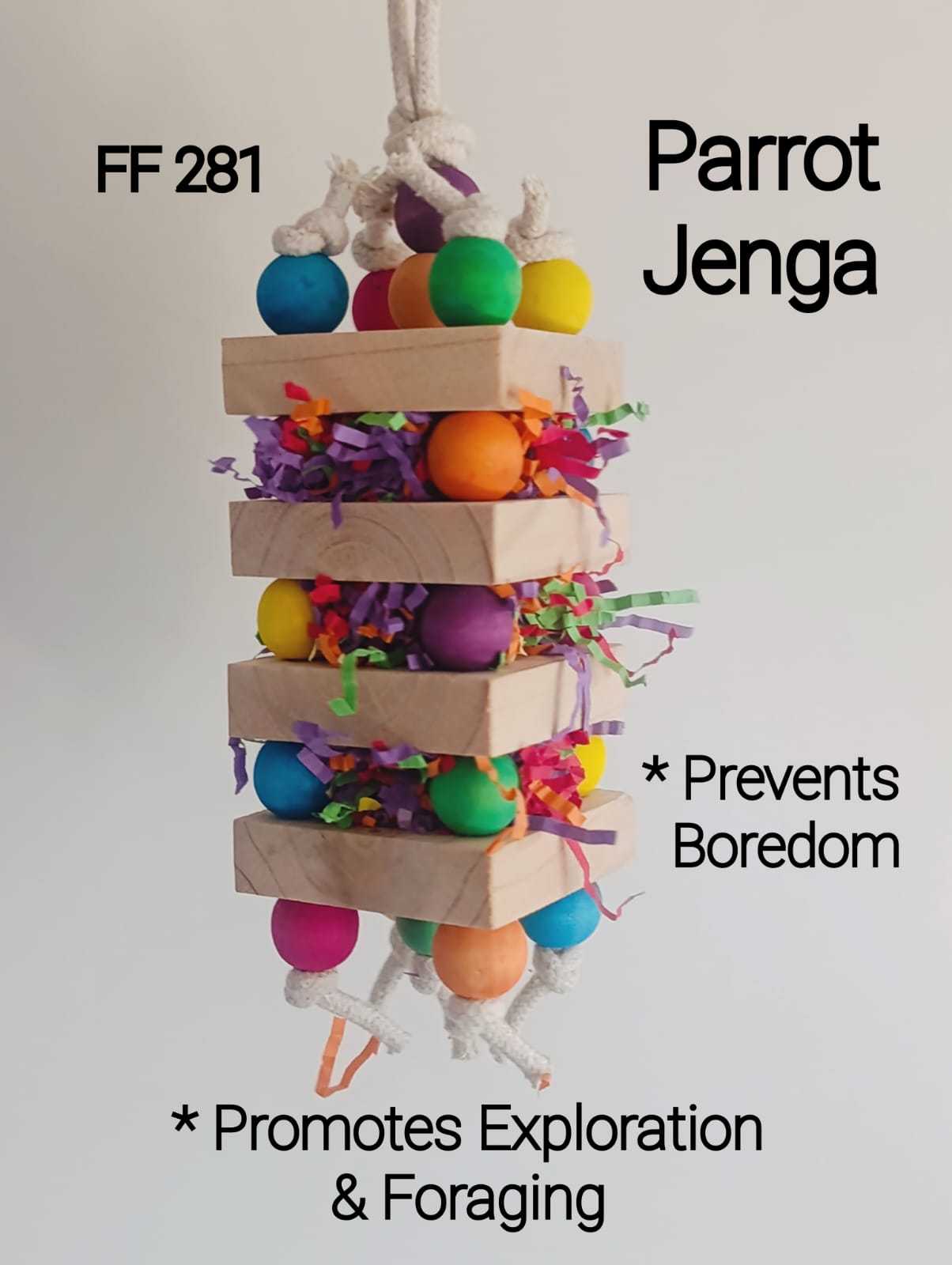 Parrot Jenga Bird Toy