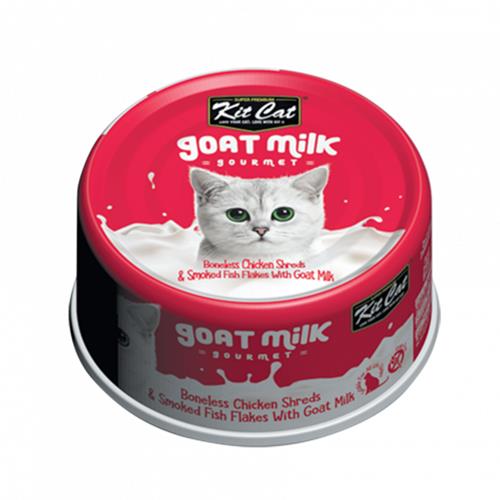 Kit Cat Boneless Chicken Shreds & Smoked Fish Flakes With Goat Milk
