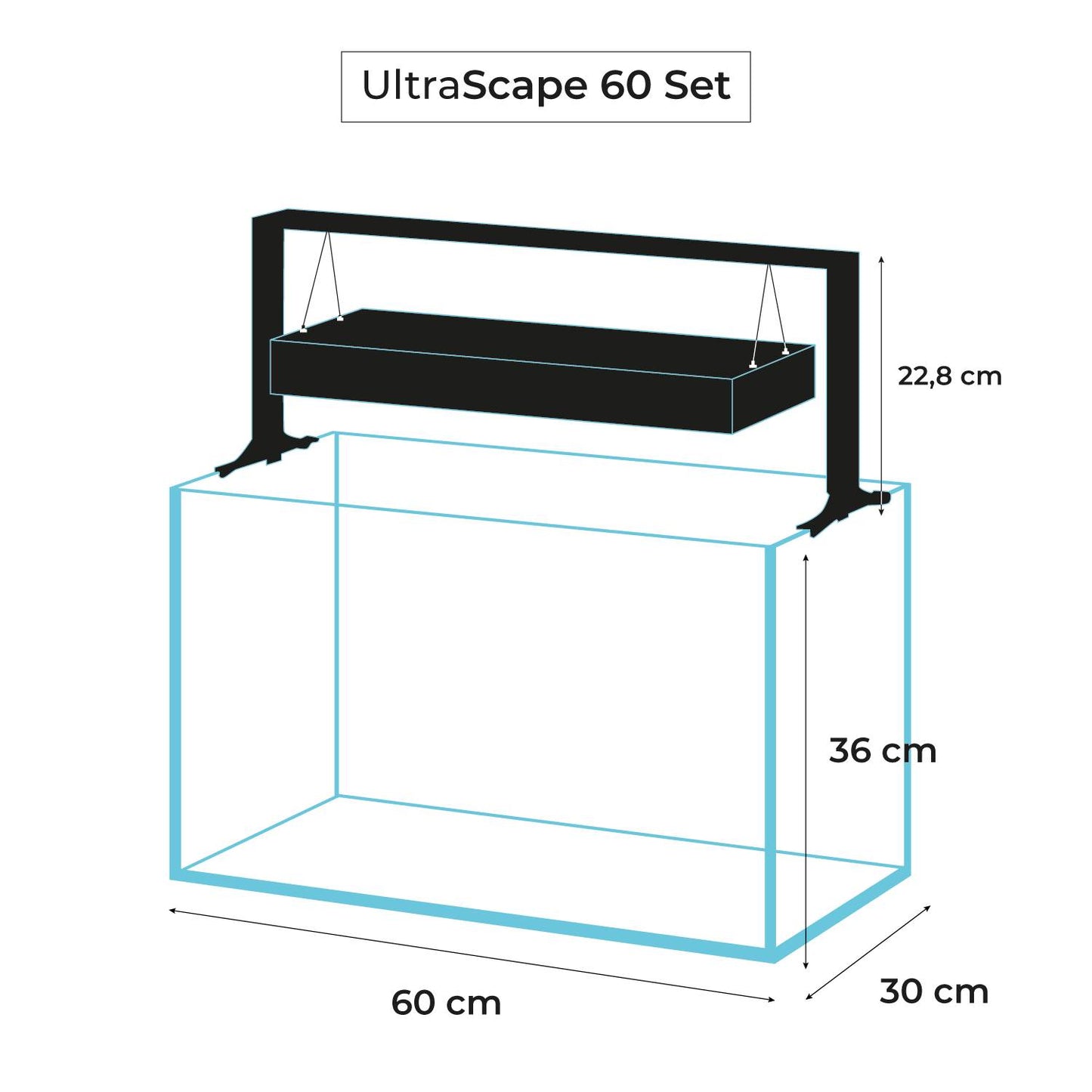 Aquael UltraScape 60 Aquarium Set Forest