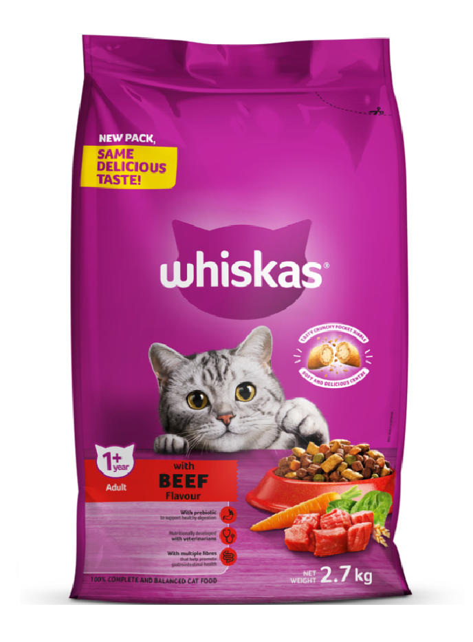 Whiskas Dry Adult - Beef
