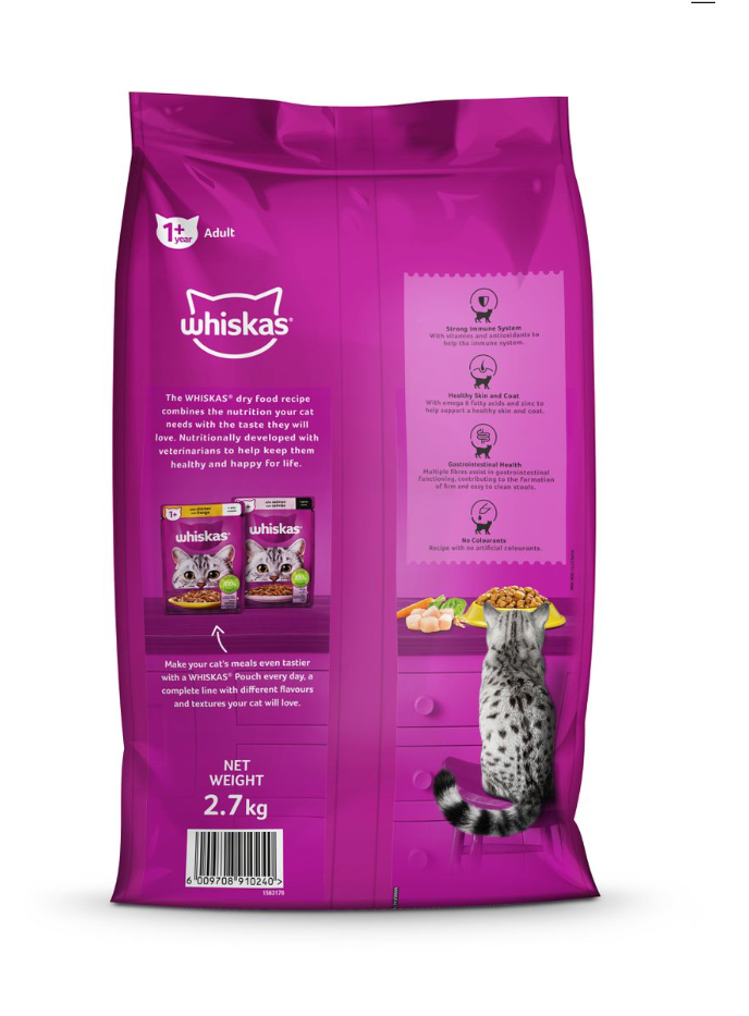 Whiskas Dry Adult - Chicken