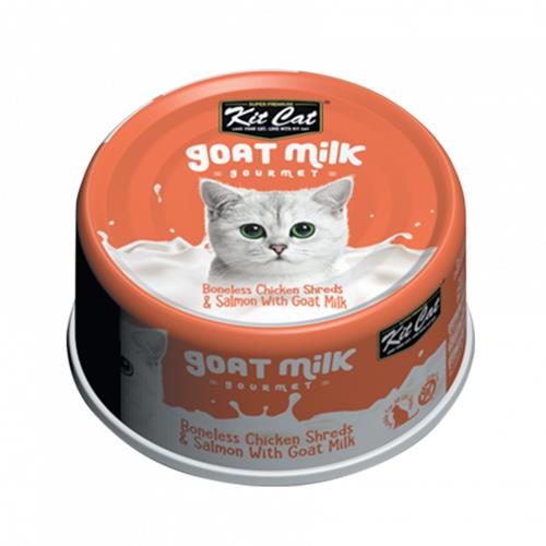 Kit Cat Boneless Chicken Shreds & Salmon With Goat Milk
