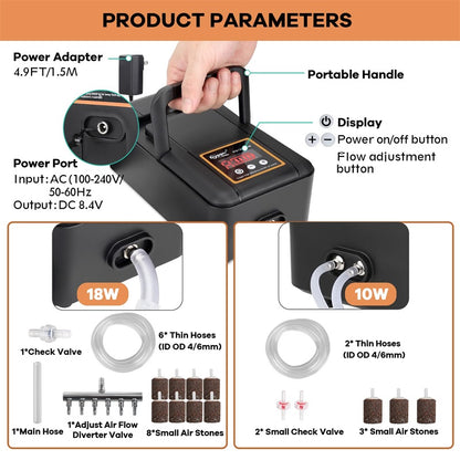 Hygger AC/DC Air Pump