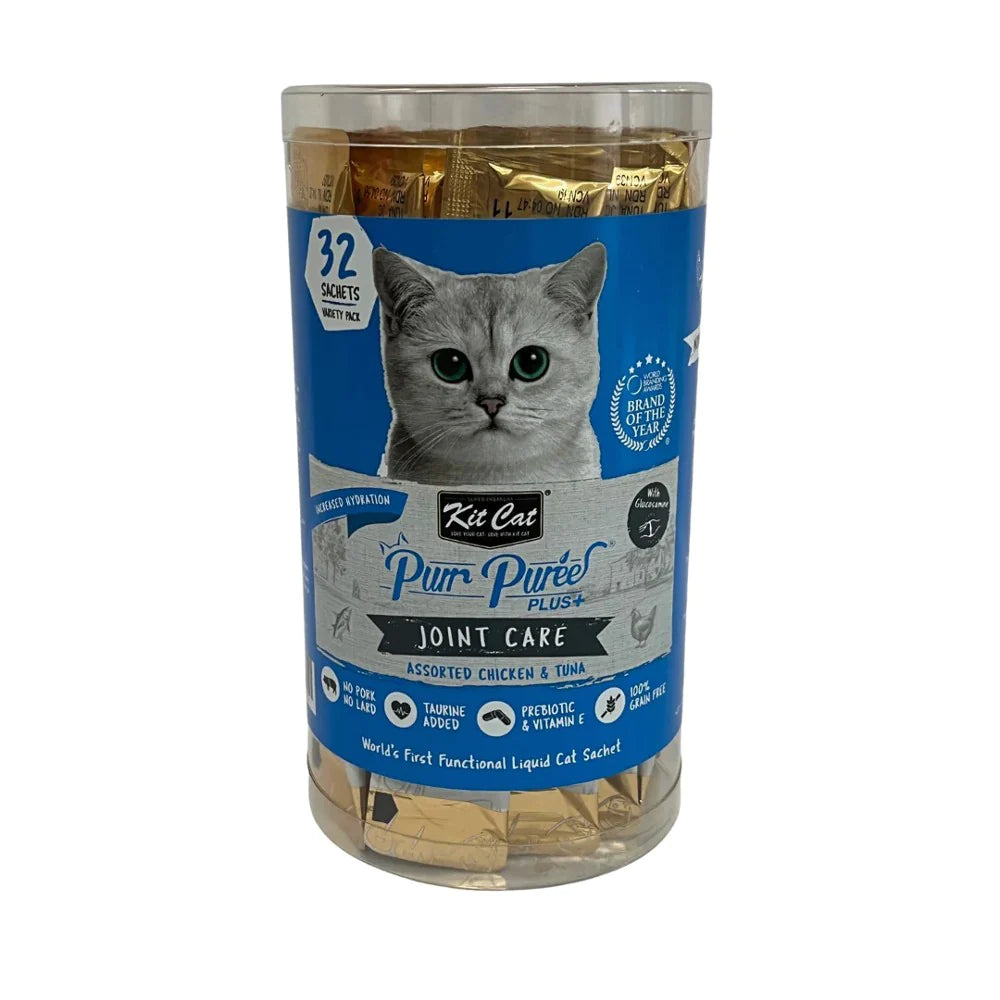 Kitcat purr Puree Plus Joint Care Chicken & Tuna - Singles