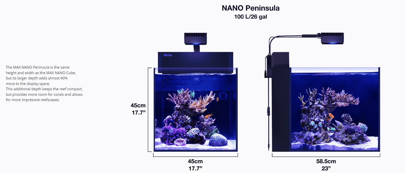 Red Sea Max Nano Cube & Penisular Tanks