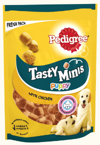 Pedigree Tasty Mini Puppy Treats Chewy Cubes with Chicken 125g