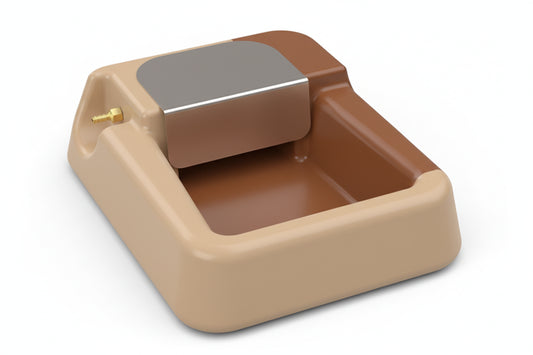Self Filling Pet Water Drinker & Float Valve - Beige/Brown