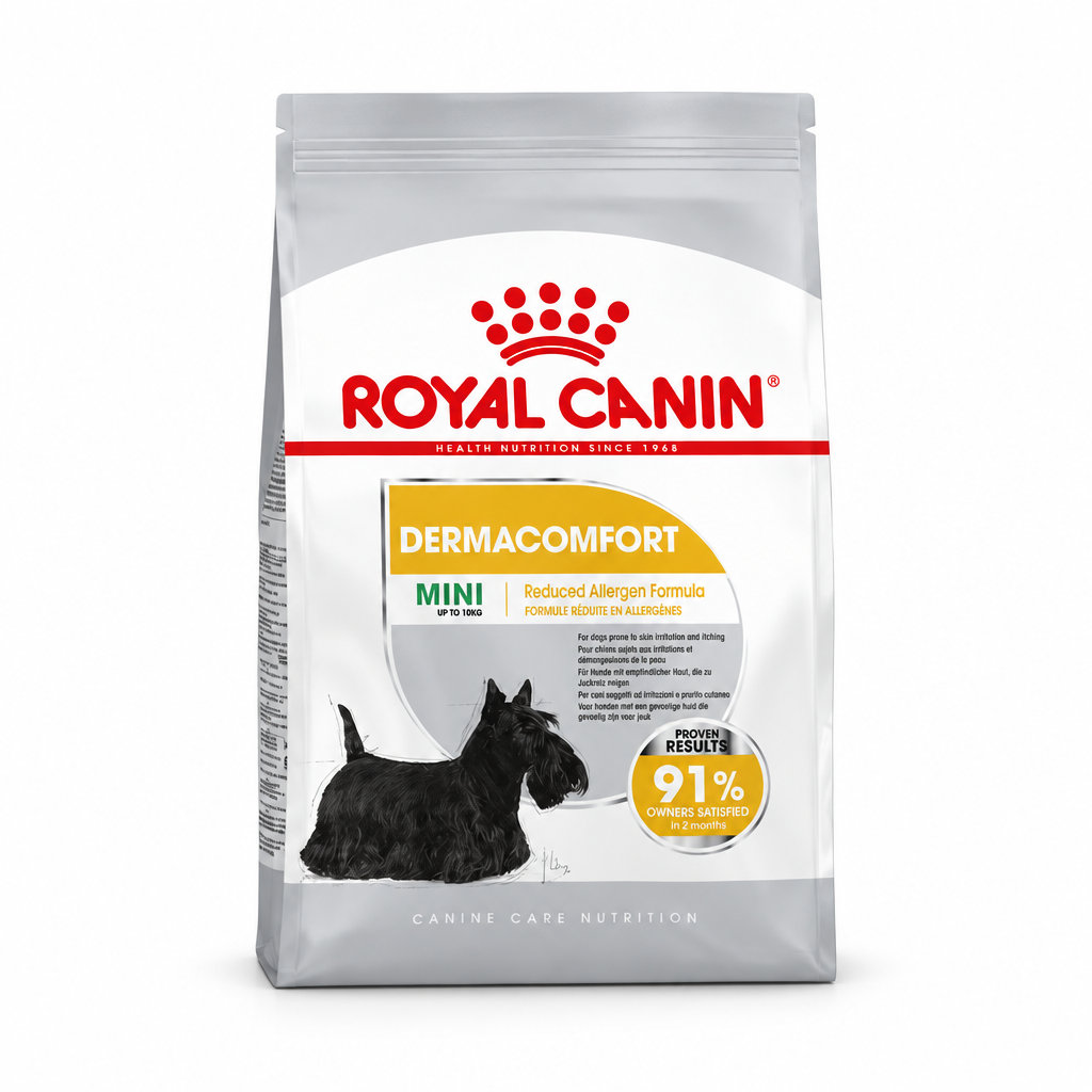 Royal Canin Dermacomfort Mini bag on a white background