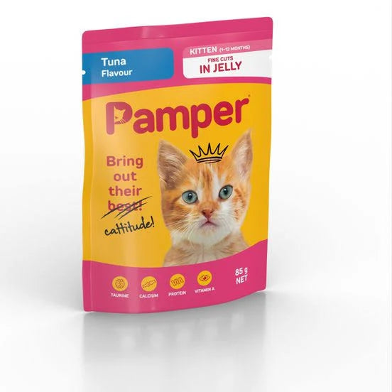 Pampers Kitten Chicken Pouches In Jelly  85g