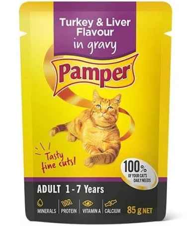 Pampers Wet Food - Turkey & Liver In Gravy