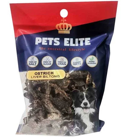 Pets Elite Ostrich Liver Biltong 90g