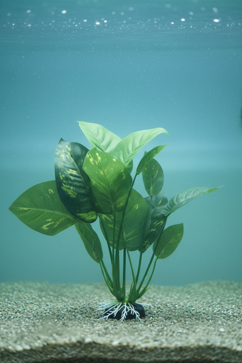 Silk Plant Green Broad Leaf 8"
