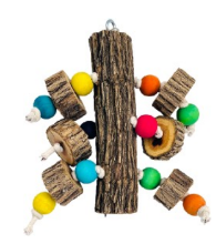 SP Bird Sekelbos Perch With Blocks & Beads Small