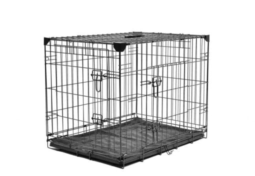 Optigro Wire Crate Single Door With Grey Bed