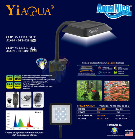 Yiaqua Clip On LED Light
