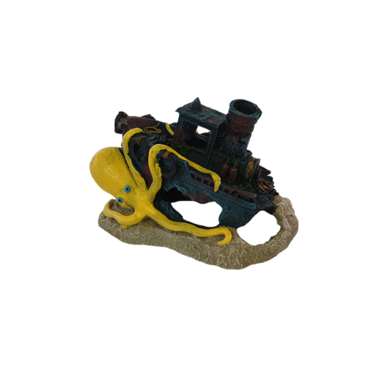 Akwa Yellow Octopus Ornament - AO0156