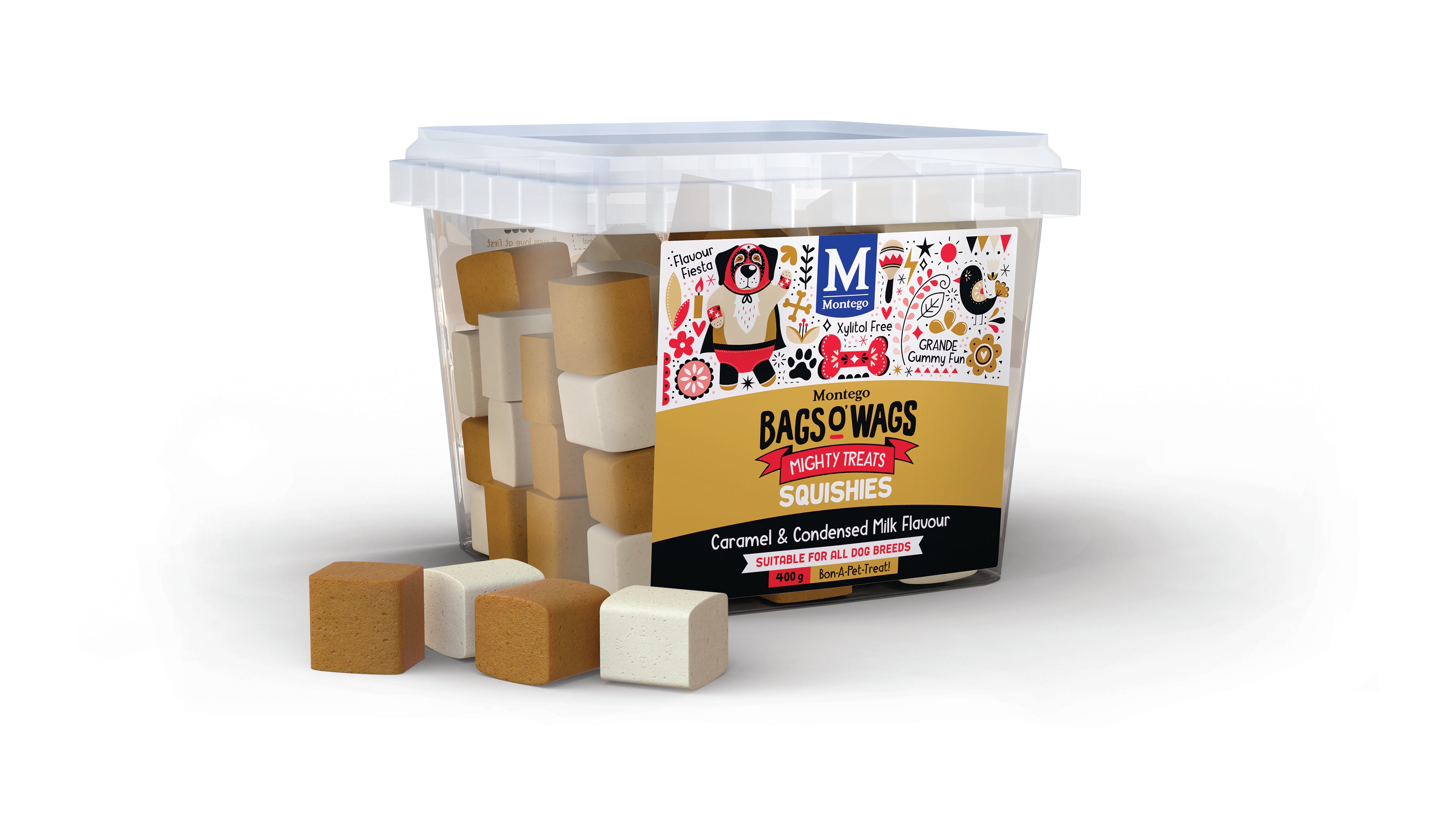 Montego Bags O' Wags Squishies Caramel & Condense milk - 500g