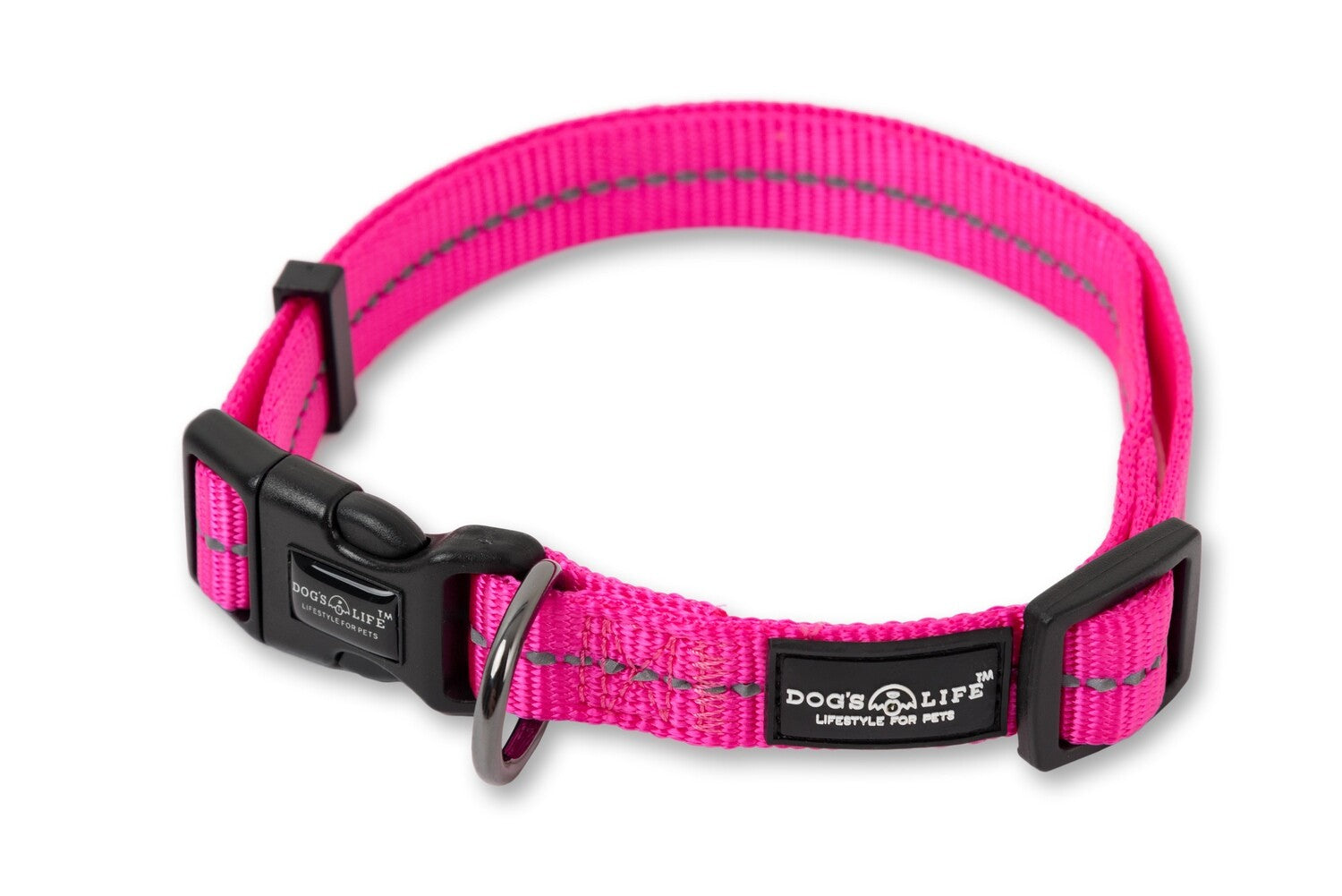 Dogs Life Collar - Hot Pink