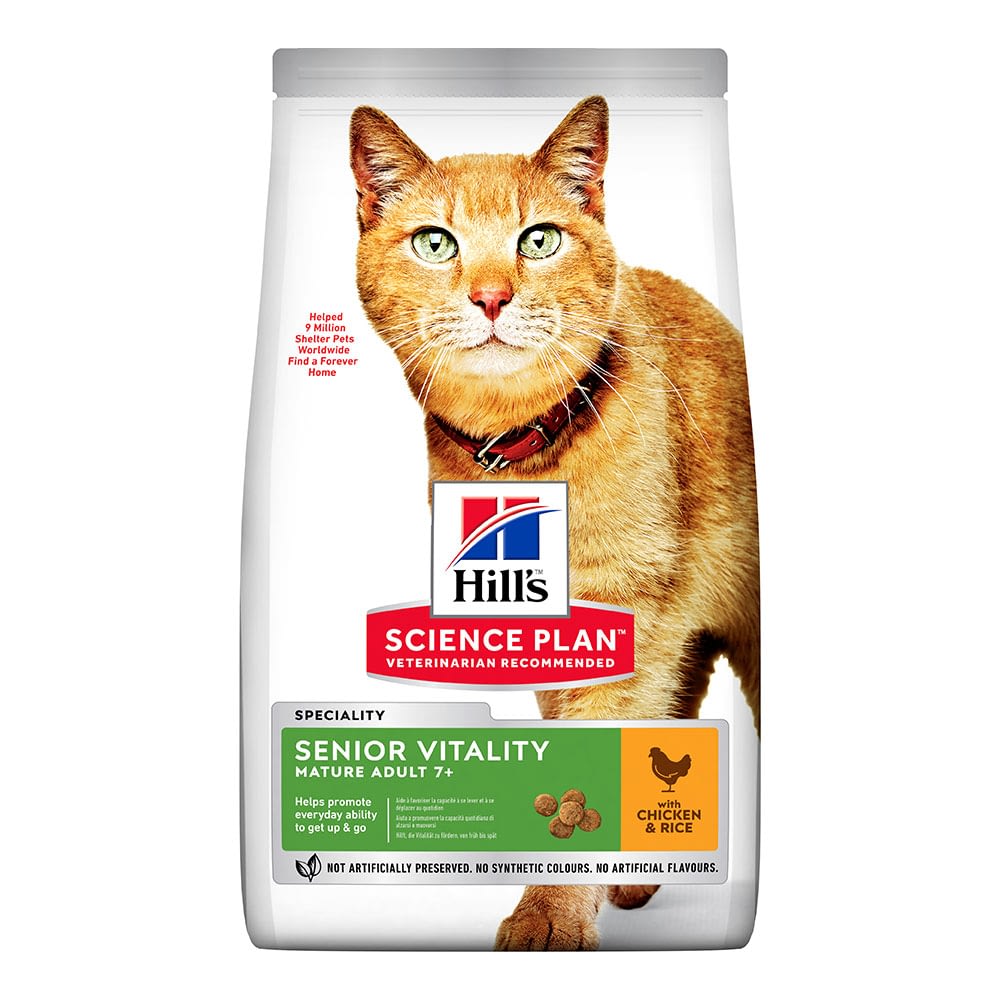 Hill’s Science Plan Adult 7+ Senior Vitality Dry Cat Food Chicken Flavour