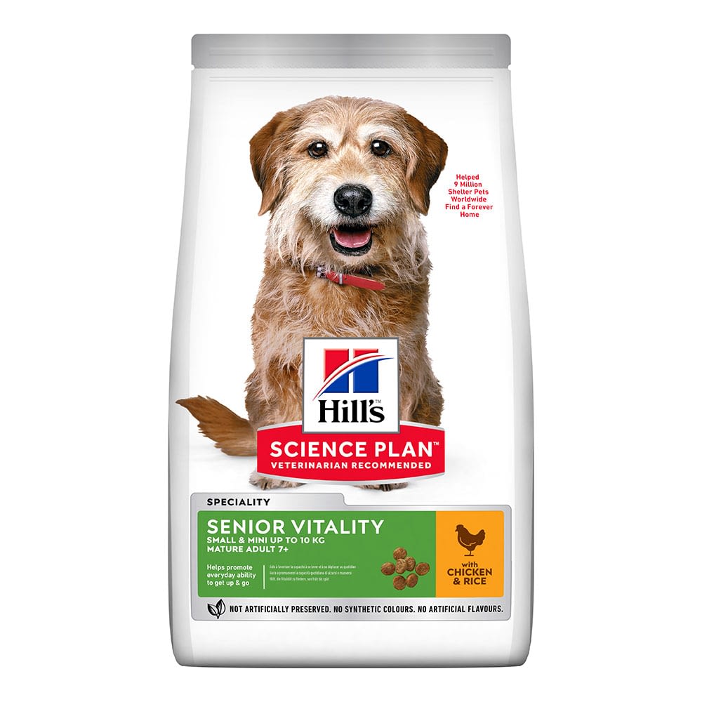 Hill’s Science Plan Adult 7+ Senior Vitality Small & Mini Dry Dog Food Chicken Flavour