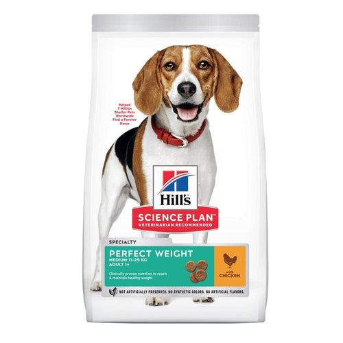 Hill’s Science Plan Adult Perfect Weight Medium Dry Dog Food Chicken Flavour
