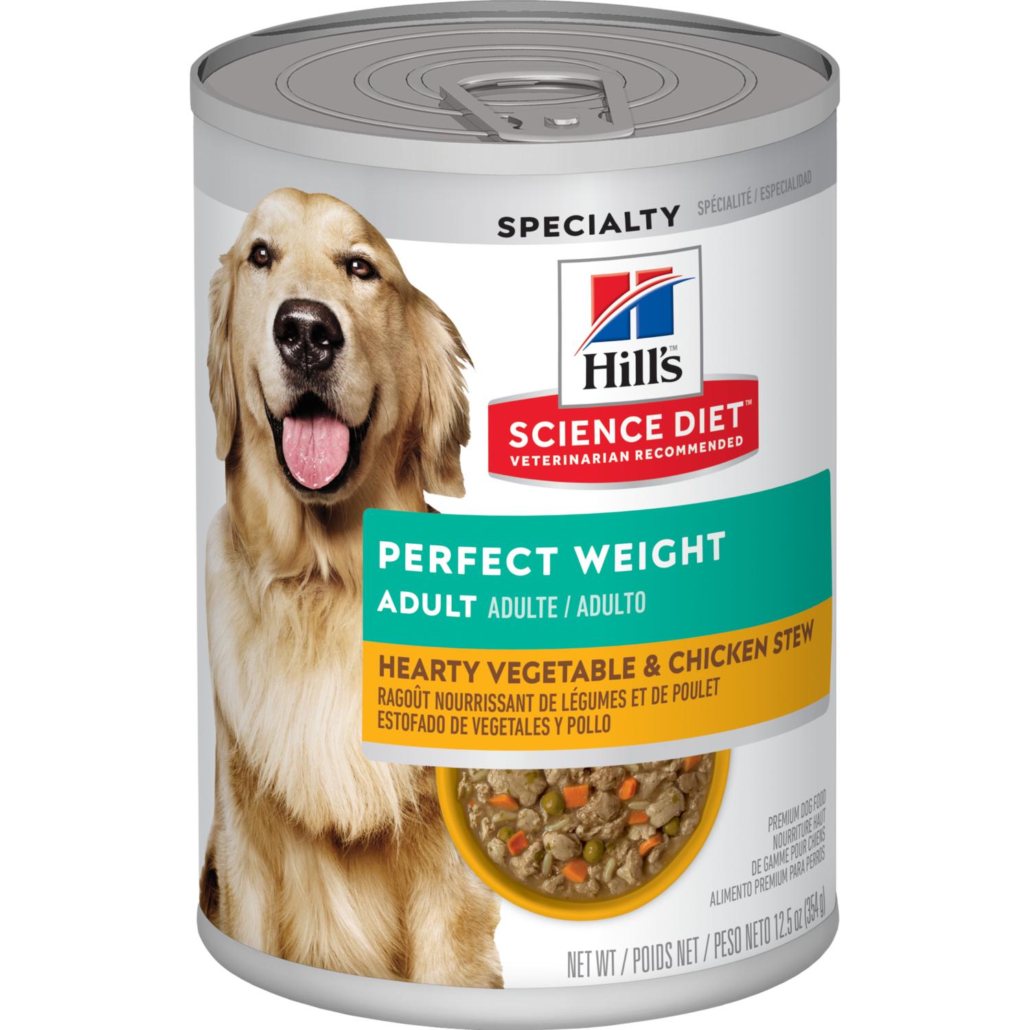 Hill's Science Plan Perfect Weight Wet Adult Dog Food Vegetable and Chicken Flavour