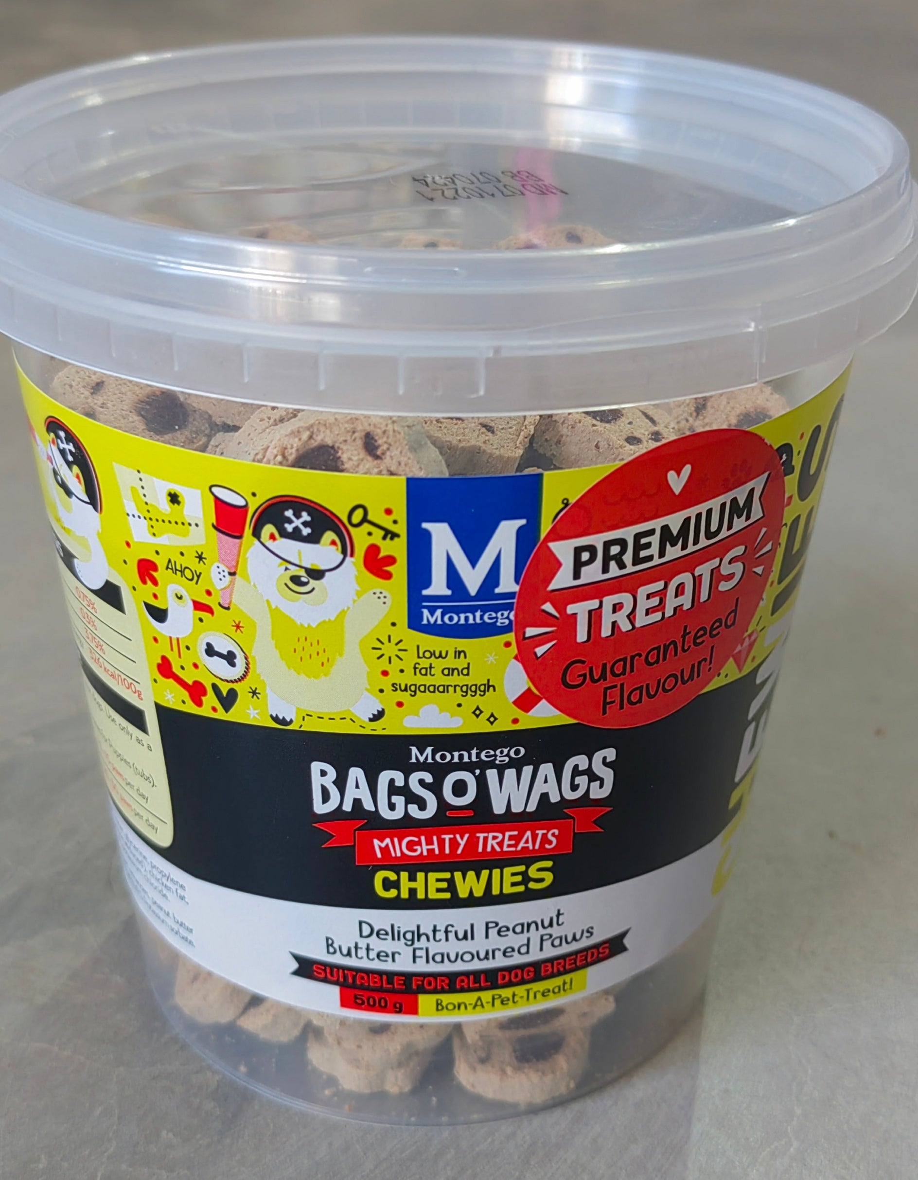Montego Bags O'Wags Peanut Butter Paws 500g