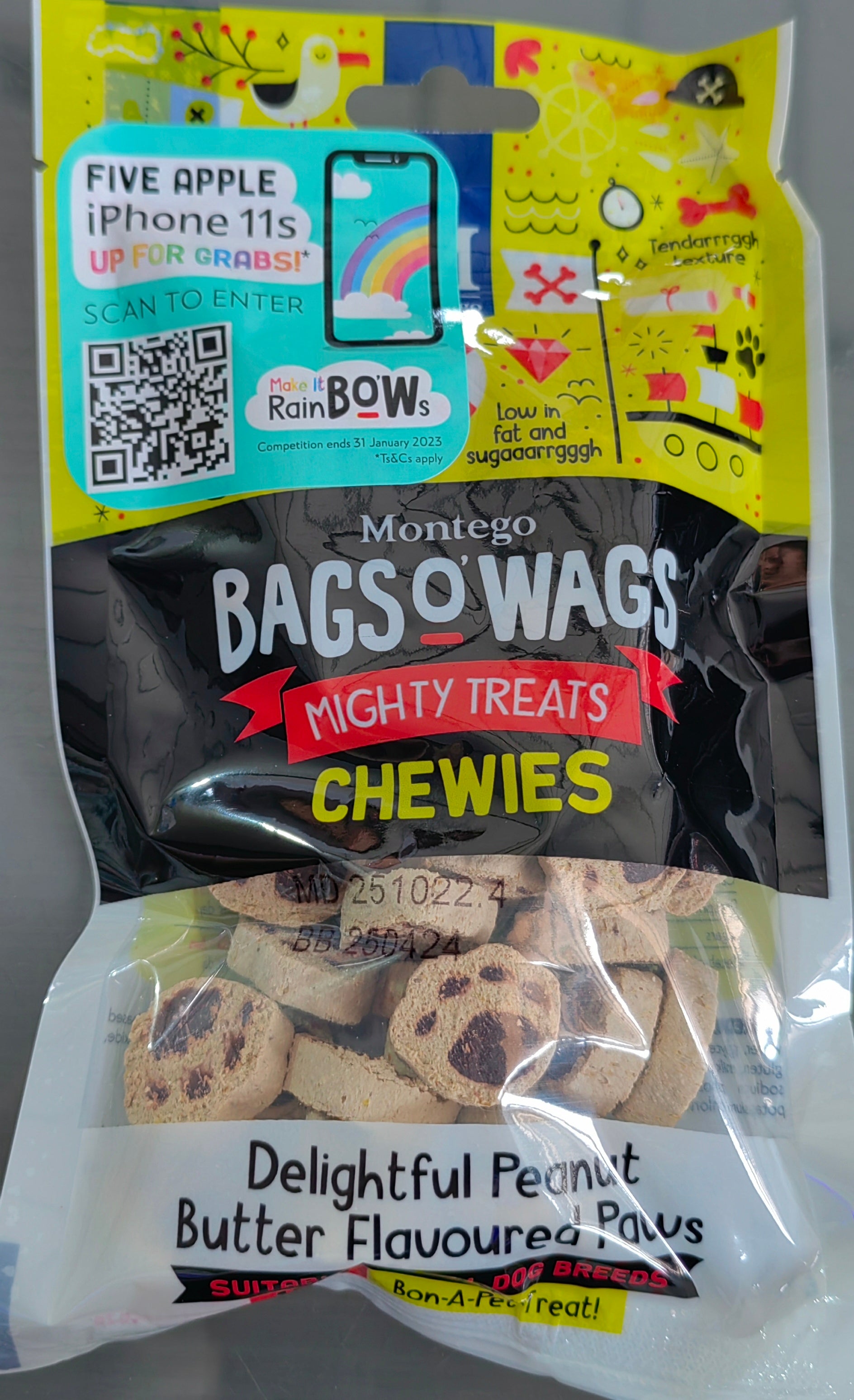Bags O'Wags - Peanut Butter Paws 120g