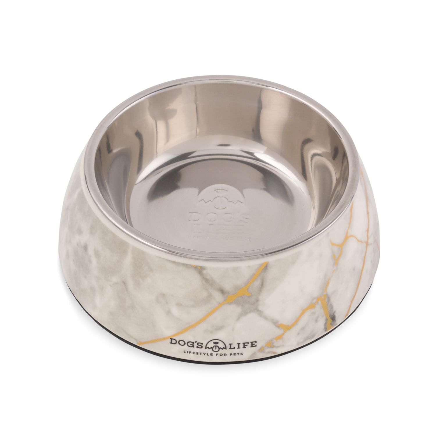 Dogs LIfe Melamine Stainless Steel Bowl Marble