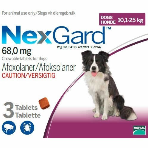 Nexgard Large Dogs 10-25KG 3 Tablets