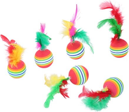 Marltons Rainbow Ball with Feather