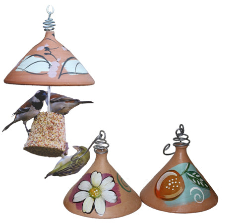 Elaine's Birding Terracotta Seed Bell Holder