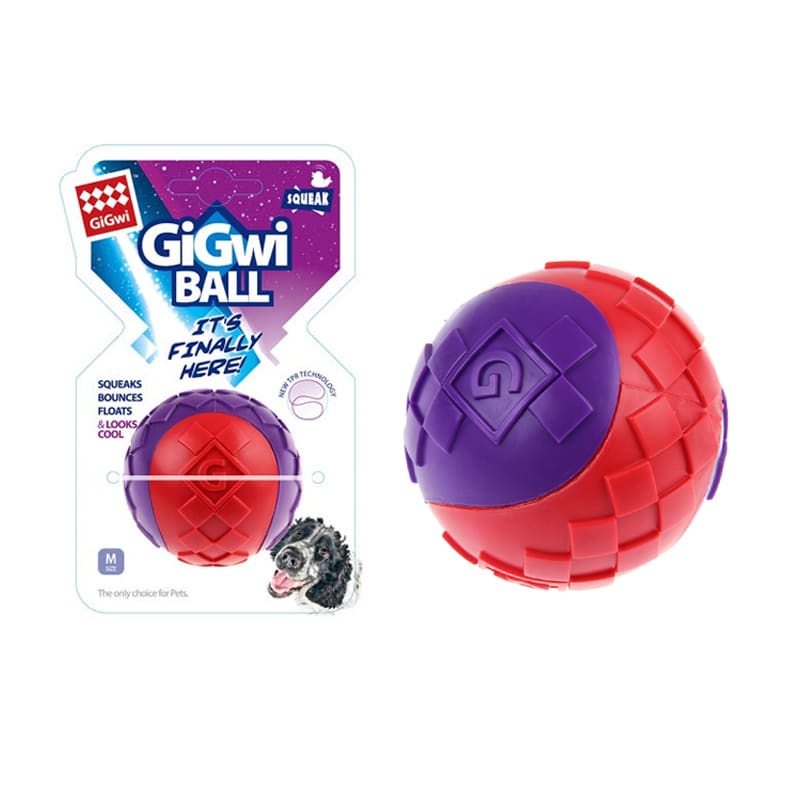 Gigwi Ball Squeaker Solid Red