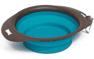 M-Pets On The Road Foldable Bowl - Turquoise