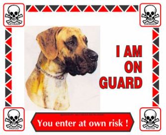 Various I'm On Guard Signs