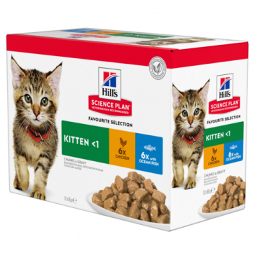 Hills Science Plan Chicken & Ocean Fish Kitten Pouch