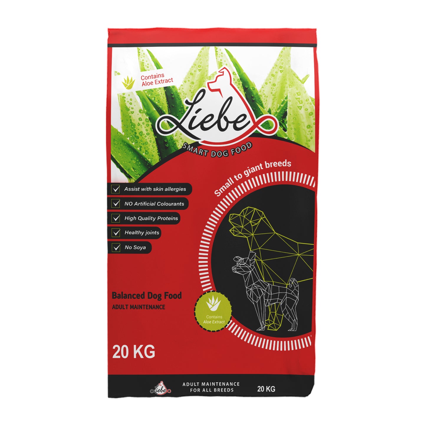 Liebe Smart Dog Food - Adult (20% Protein)