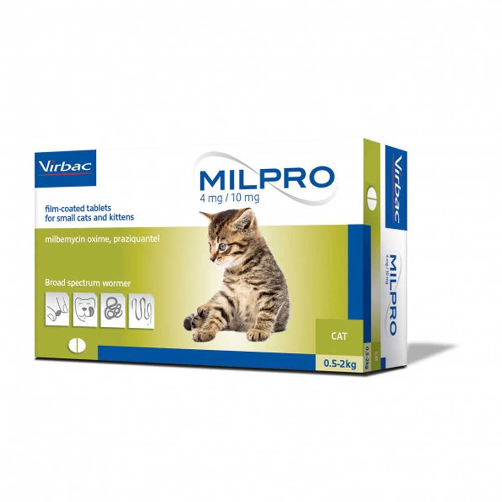 Virbac Milpro Kitten & Cat Deworming Tablet – 0-2kg